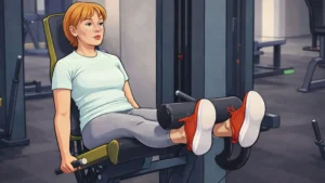 De leg extension is een oefening voor de quadriceps. Een belangrijke oefening om te doen bij zowel heup artrose als knie artrose.