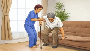 Zwakte van de grote bilspier kan tot moeite met opstaan leiden. Zwakte van de grote bilspier komt ook vaak voor bij heupartrose.