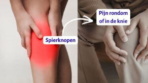 Pijn bij artrose kan veroorzaakt worden door spierknopen.
